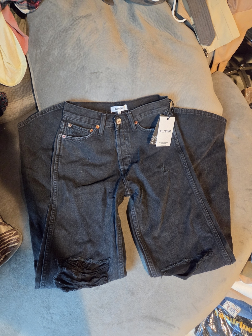 Re/Done Women’s 70s Ultra High Rise Stovepipe Jeans